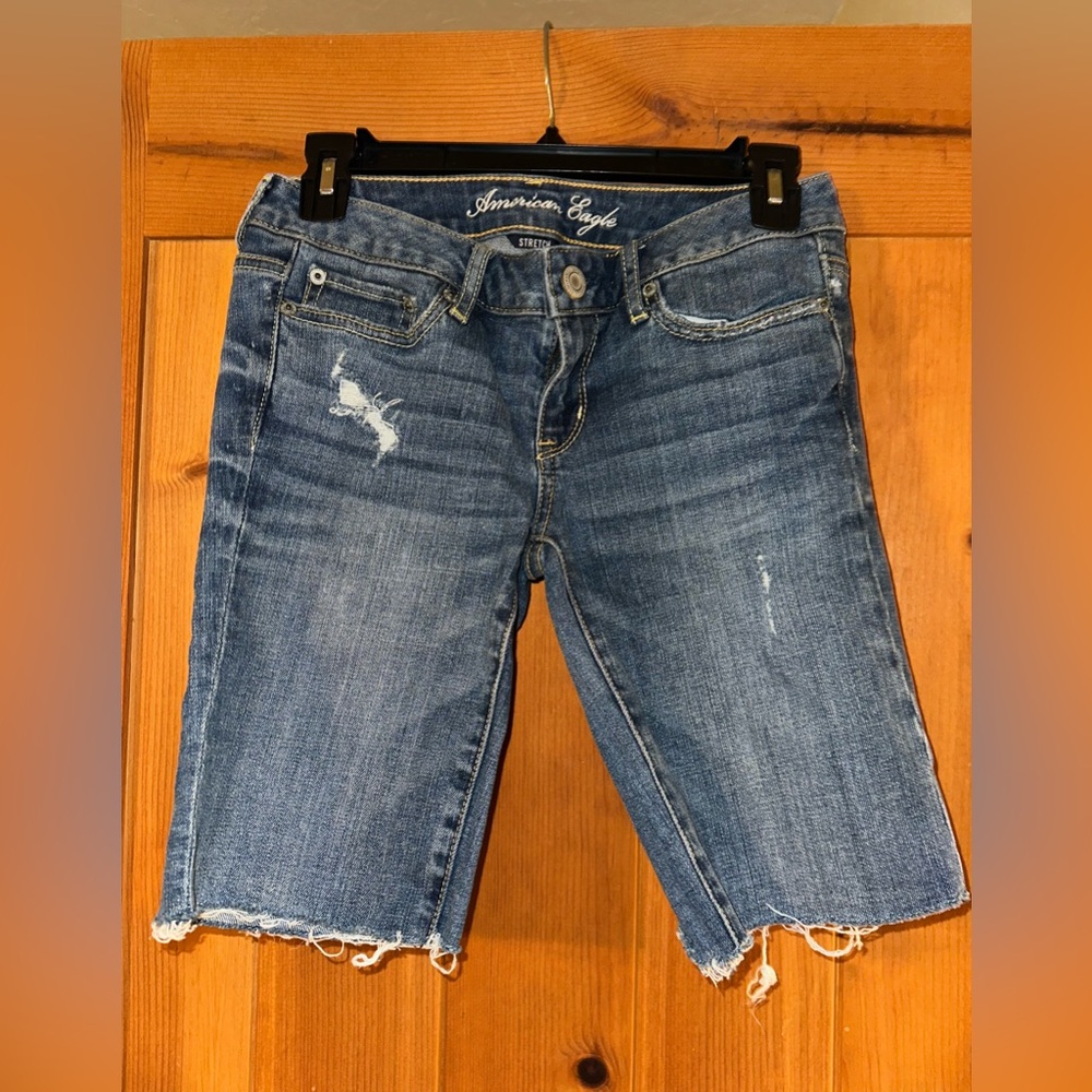Bermuda Denim Shorts By American Eagle Size 0